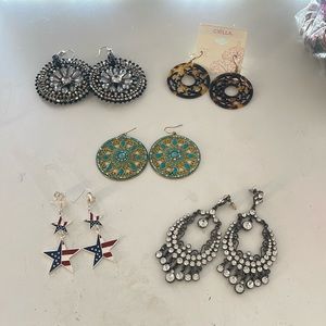 Pendant statement earrings